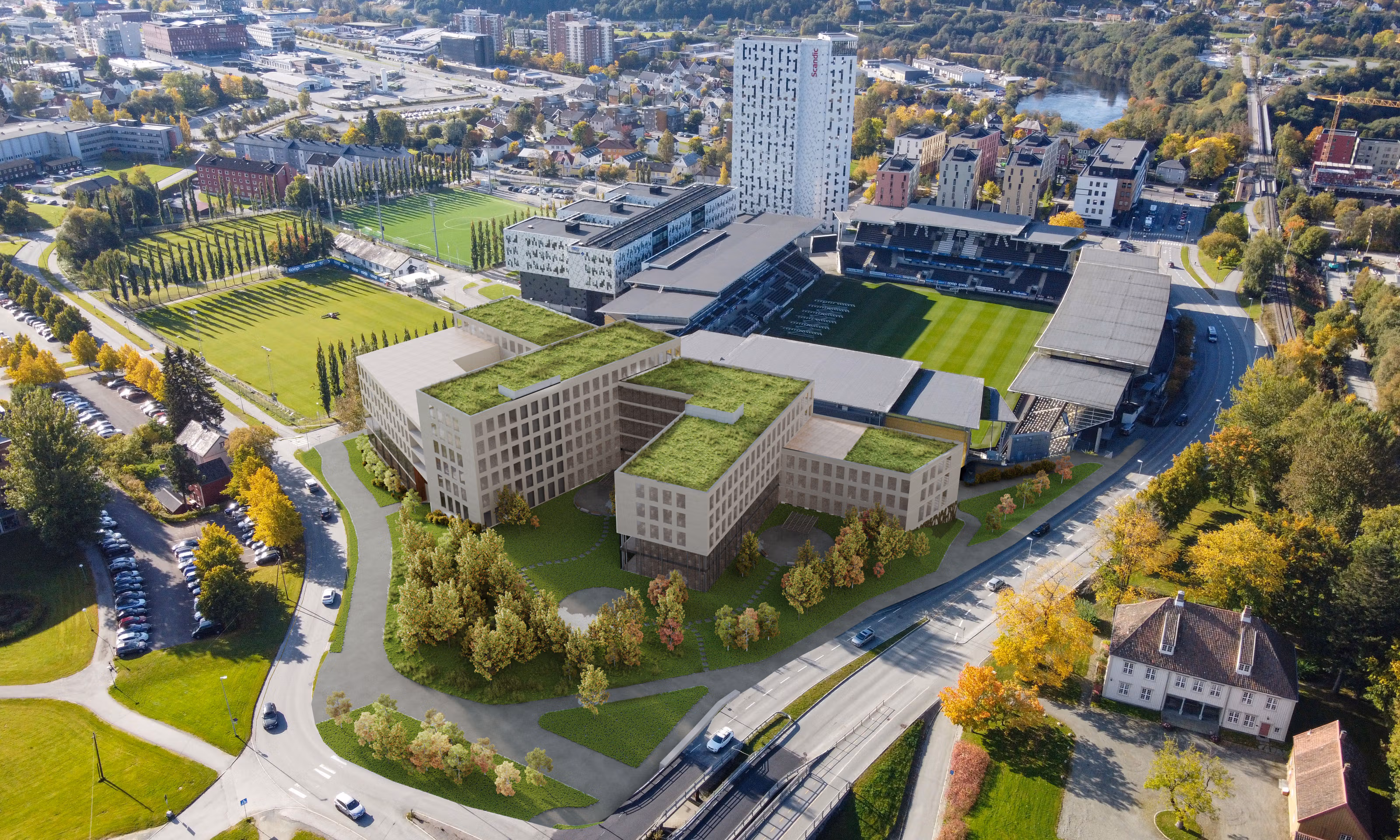 Illustrasjonsbilde av Klokkesvingen etter utbygging